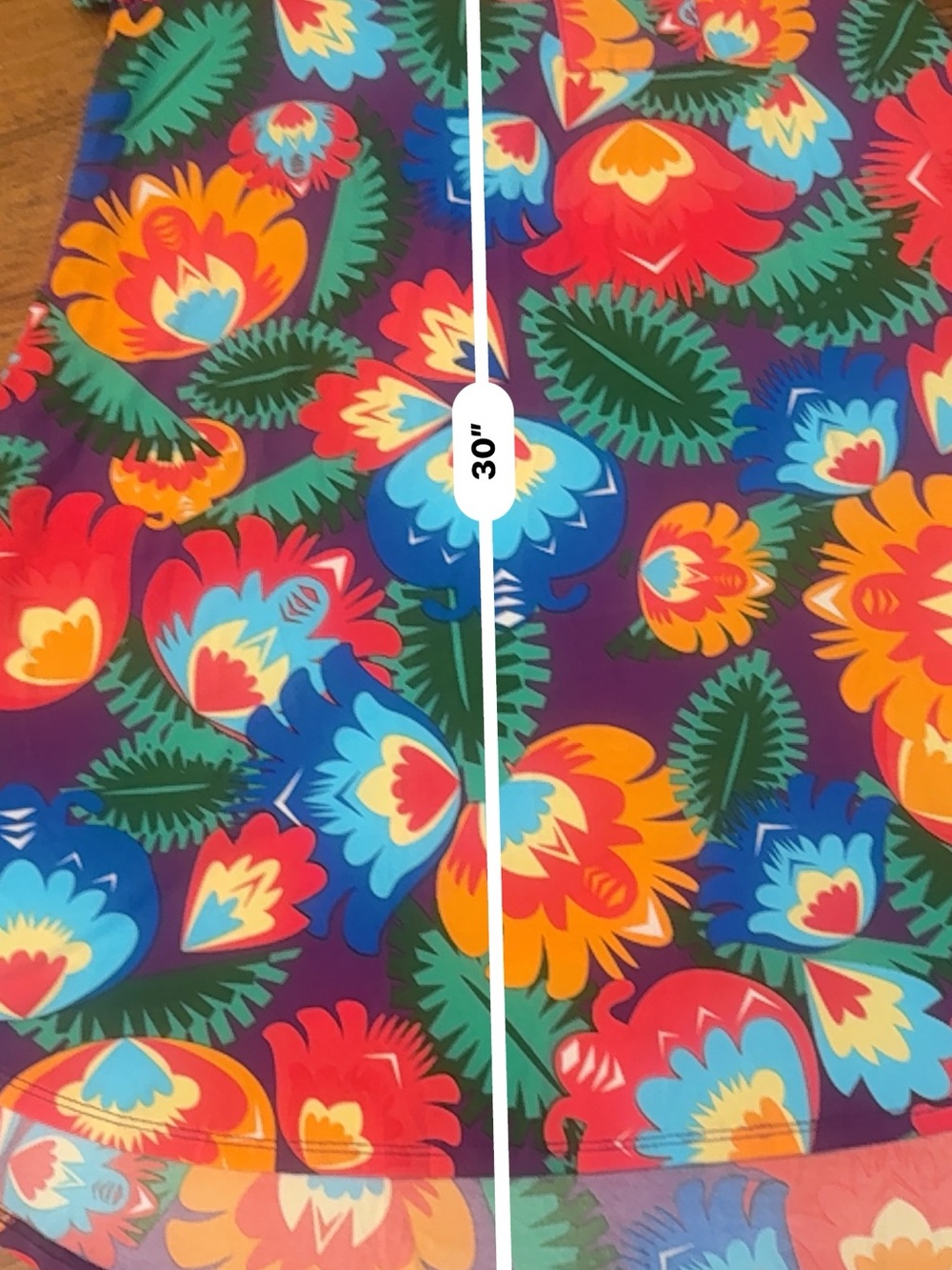LuLaRoe Bright Multi Floral Scoop Neck Top - Picture 6 of 8